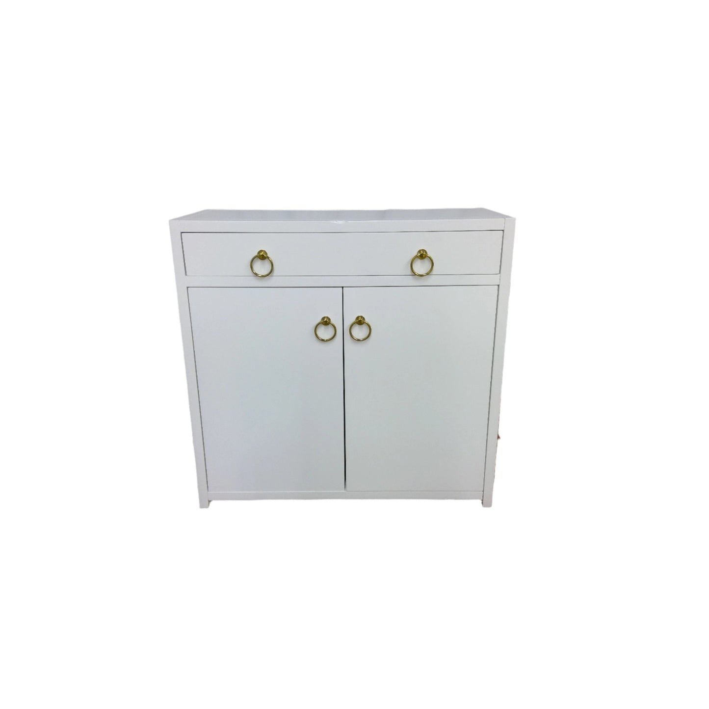 2 Door Chest with Drawer - White/Gold