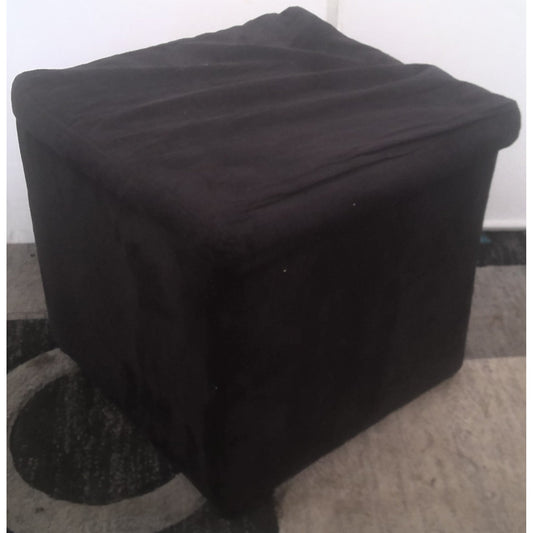 Small Black Storage Ottoman