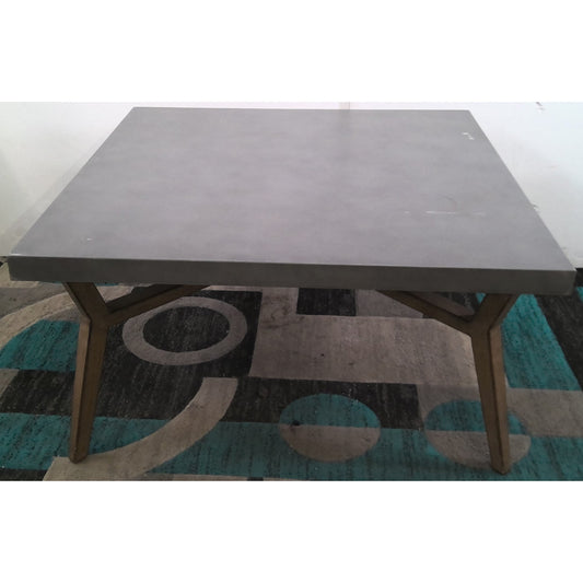 Gray Square Metal Coffee Table