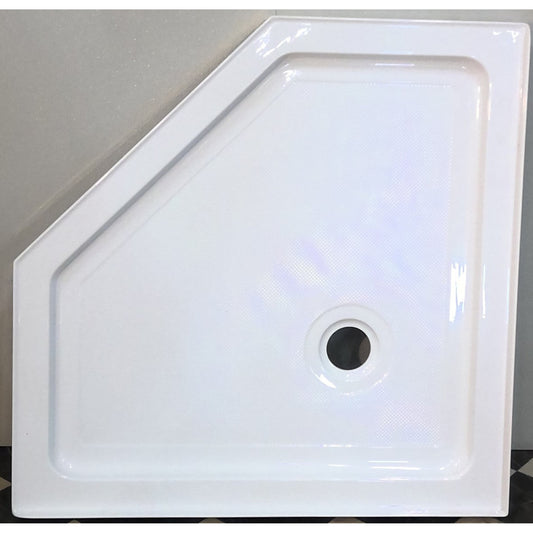 Corner Shower Base White