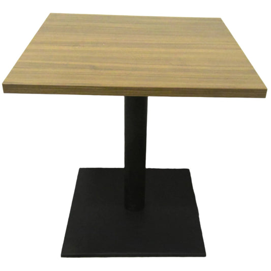 Small Square Table with Metal Base