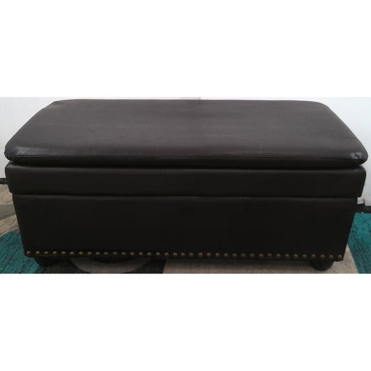 Brown Storage Ottoman