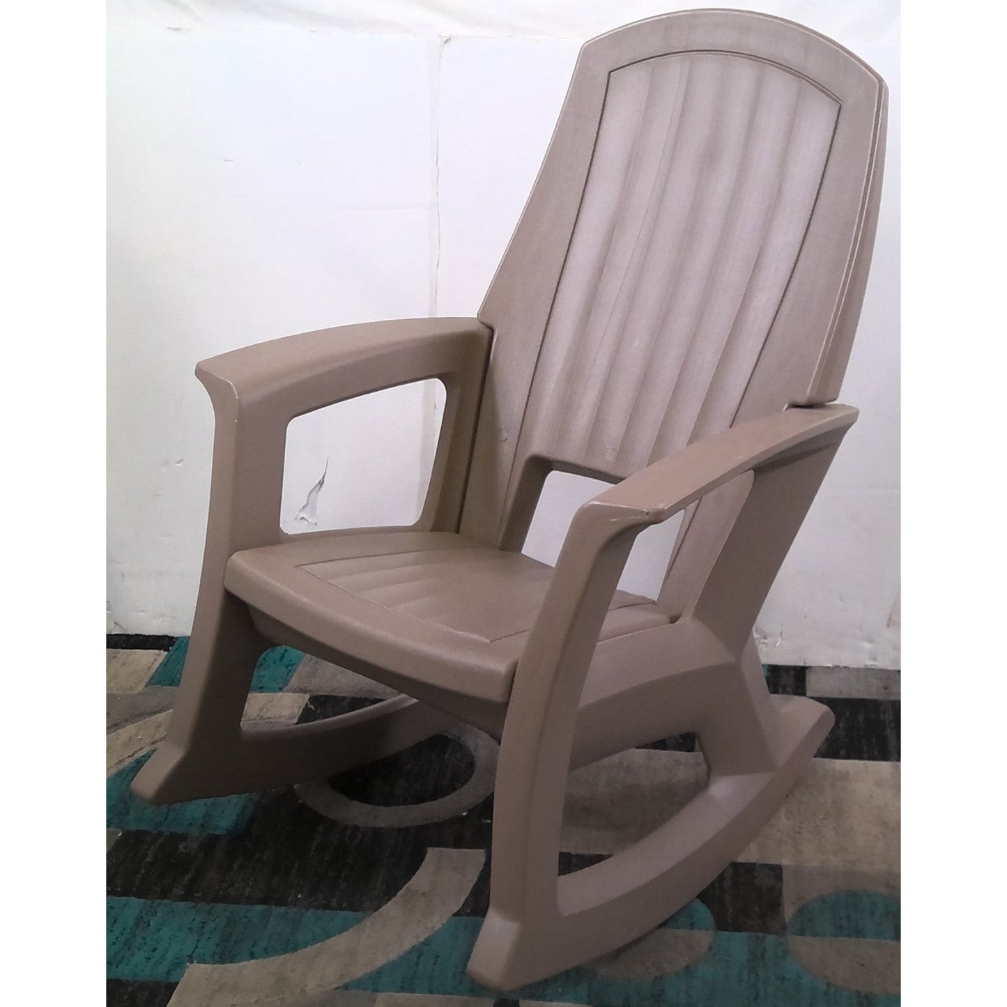 Gray Resin Outdoor Rocking Chair