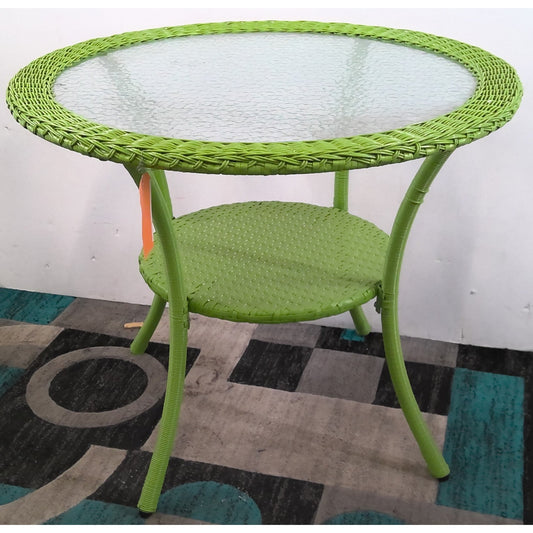 Round Green Outdoor Table