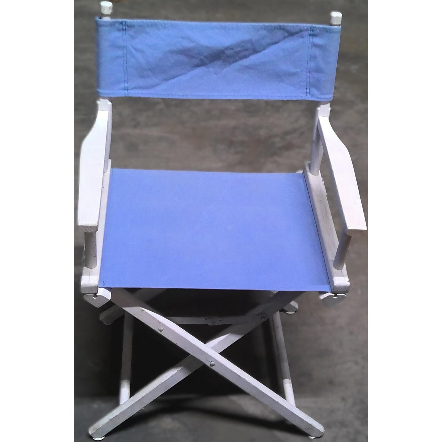 White & Blue Foldable Director's Chair