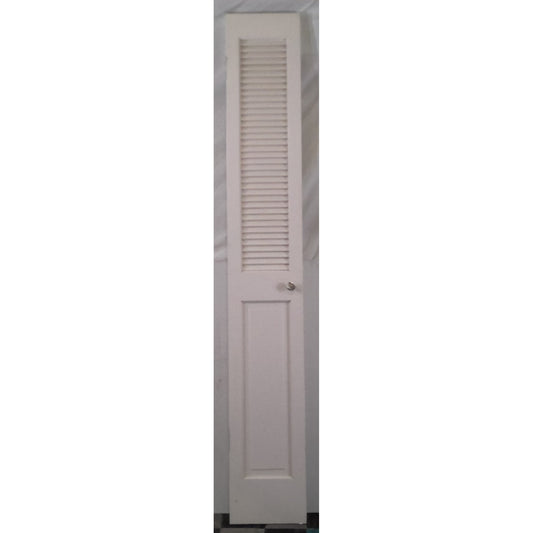 Thin White Louvred Door 12x80