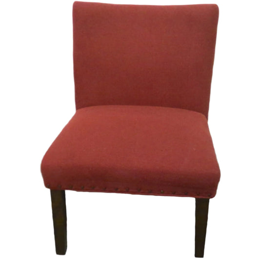 Armless Red Accent Chair