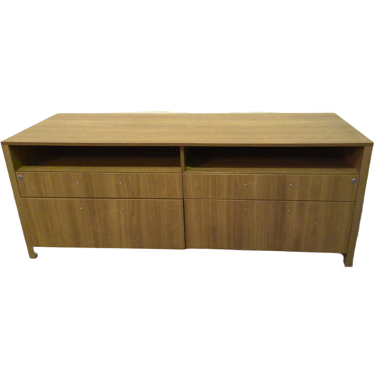 Double Drawer Winter Cherry-Finished Credenza