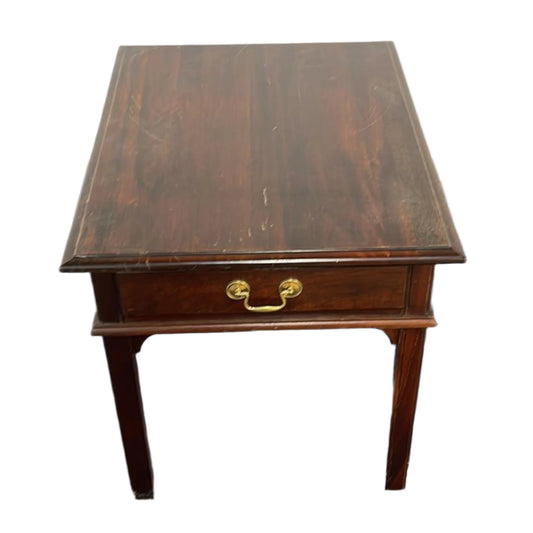 Single-Drawer Mahogany End Table