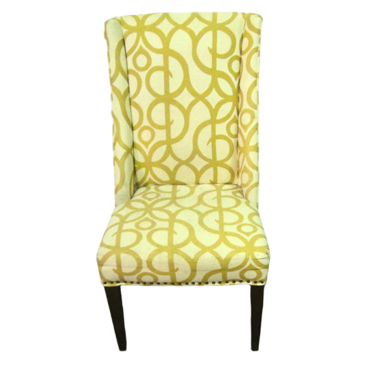 Yellow Wingback Dining Chair