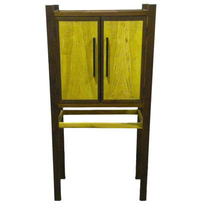 Brokerud Design - Krenov-Style Mahogany and Olive Wood Bar Cabinet