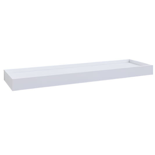 46.5" White Rectangular Floating Shelf