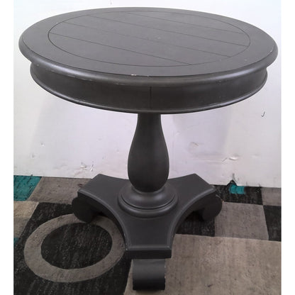 Gray Round End Table