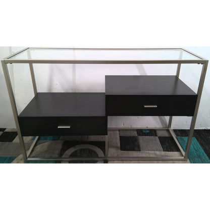 Glass Top Console Table