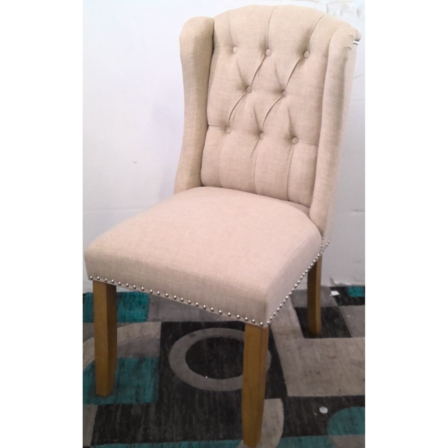 Tan Wingback Chair